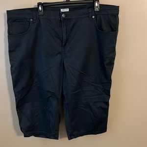 Charcoal gray khaki capris